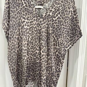 Karlie Brown and Black Boxy Short Sleeve Blouse